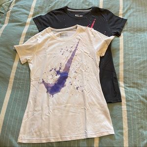 2 Nike Womens Dri-Fit Tee Shirts Size Small.